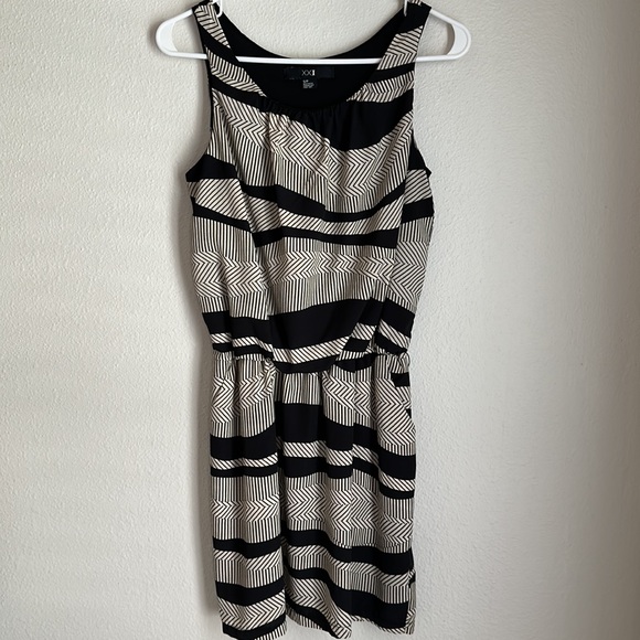 forever 21 black/cream abstract midi dress - Picture 5 of 5
